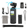 Cámara de bolsillo FHD 1080P con pantalla táctil, WiFi y montura magnética para vlogging