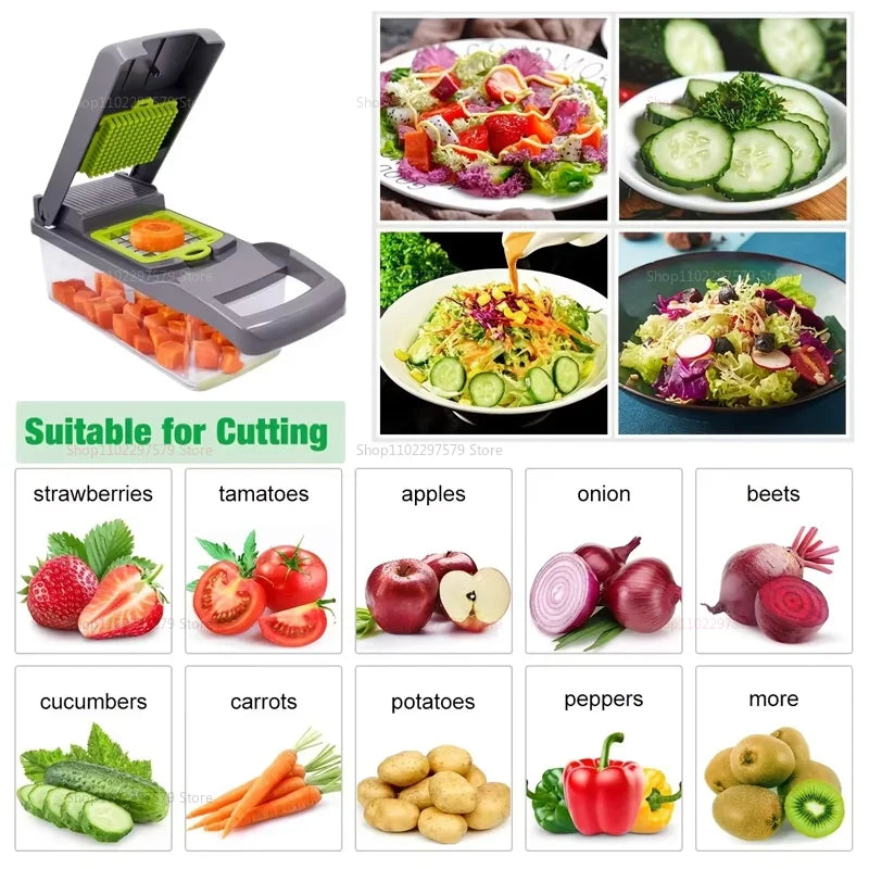 Picadora de cocina portátil multifuncional, trituradora de verduras, rallador de patatas y zanahorias, procesador de alimentos para el hogar de frutas y verduras