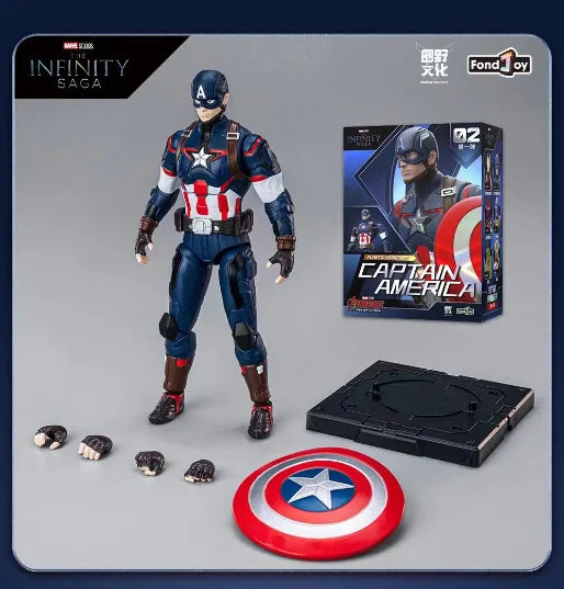 Los Vengadores Original Fondjoy Iron Man MK50 Iron Spider Thor Thanos Hulk figura de acción modelo colección de figuras móviles juguete para niños