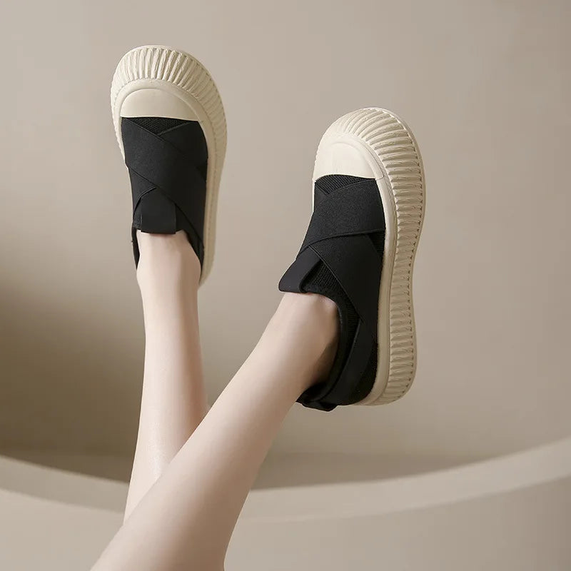 Zapatillas de Mujer Transpirables con Plataforma y Suela Gruesa