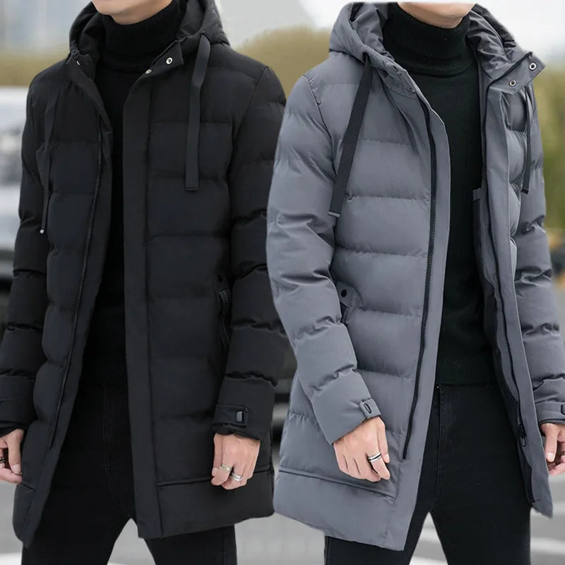 Campera con Capucha para Hombre – Abrigo de Invierno Grueso