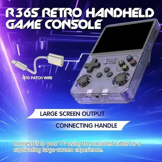 Consola de Juegos Portátil Retro R36S, Pantalla IPS de 3.5 Pulgadas, 64GB o 128GB