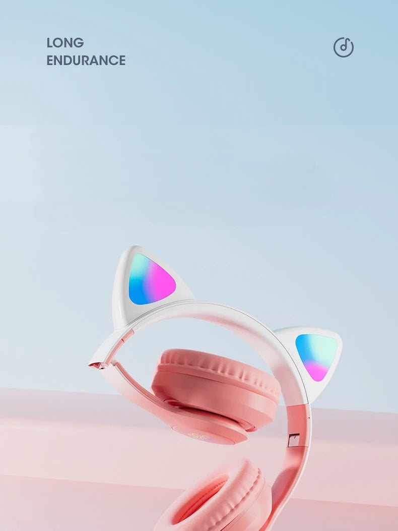 Auriculares Gaming Bluetooth LED Oreja de Gato