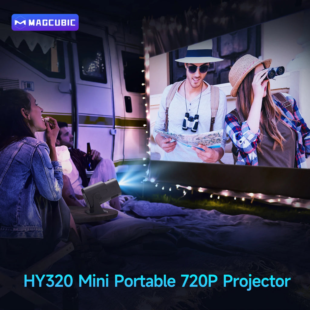 Magcubic HY320 Mini proyector nuevo nativo 720P Android 11 4K 300ANSI Wifi6 BT5.0 cine portátil al aire libre 180 °   Proyector giratorio