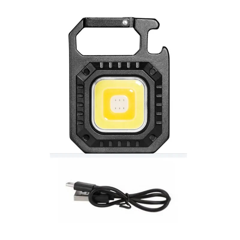 Mini Linterna LED 1500LM Recargable USB Llavero Soporte Magnético