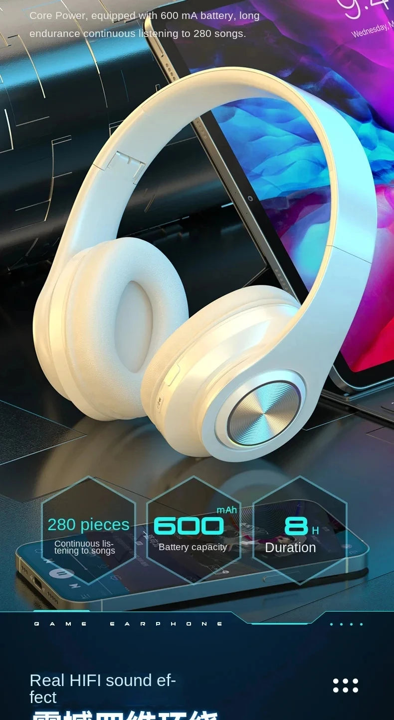 Auriculares Bluetooth Over-Ear con Cancelación de Ruido y Micrófono