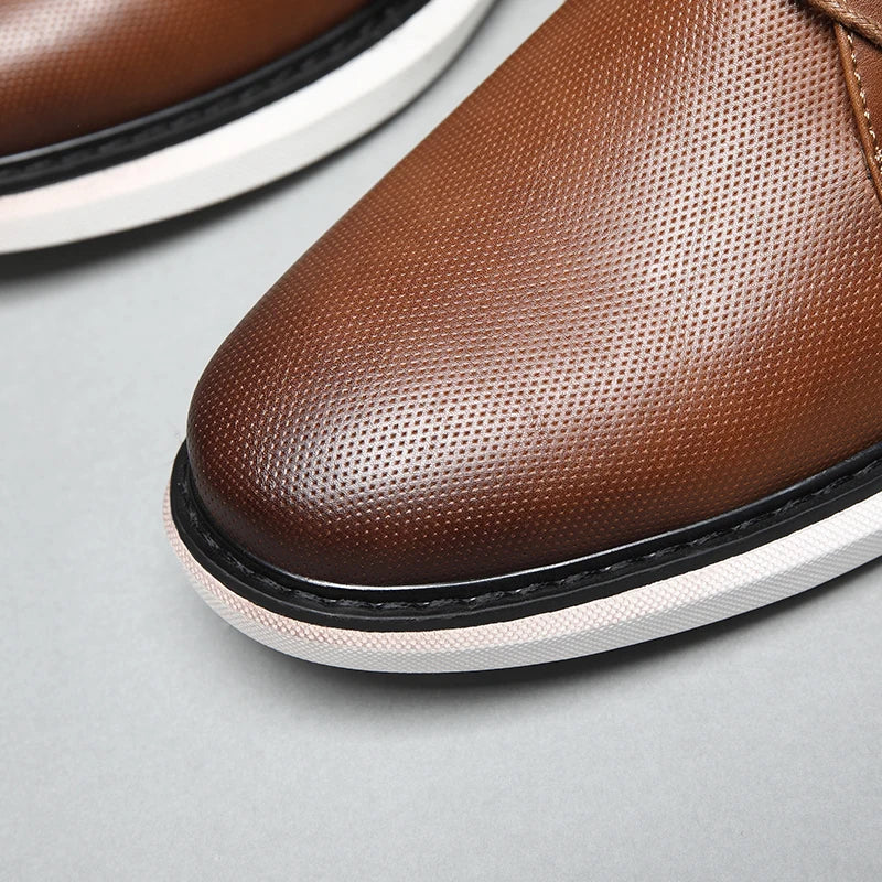 Zapatos de Hombre, Zapatos Casuales de Marca de Lujo, Cómodos, con Cordones, Estilo Ejecutivo, Zapatos de Vestir BHKH