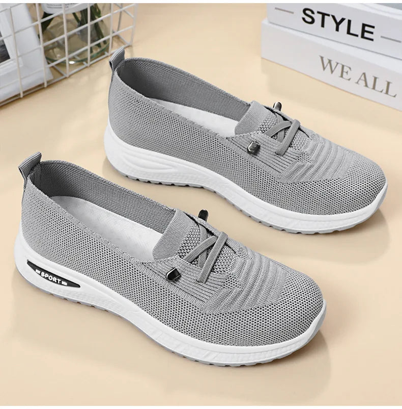 Zapatillas de Mujer Casual — Malla Transpirable, Suela Gruesa