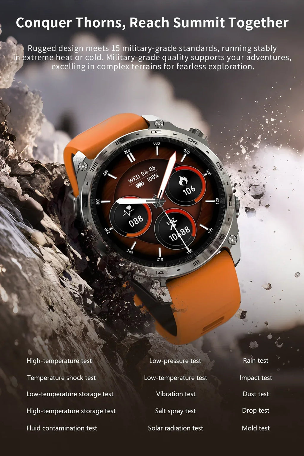 Reloj Inteligente GPS Brújula Multideporte