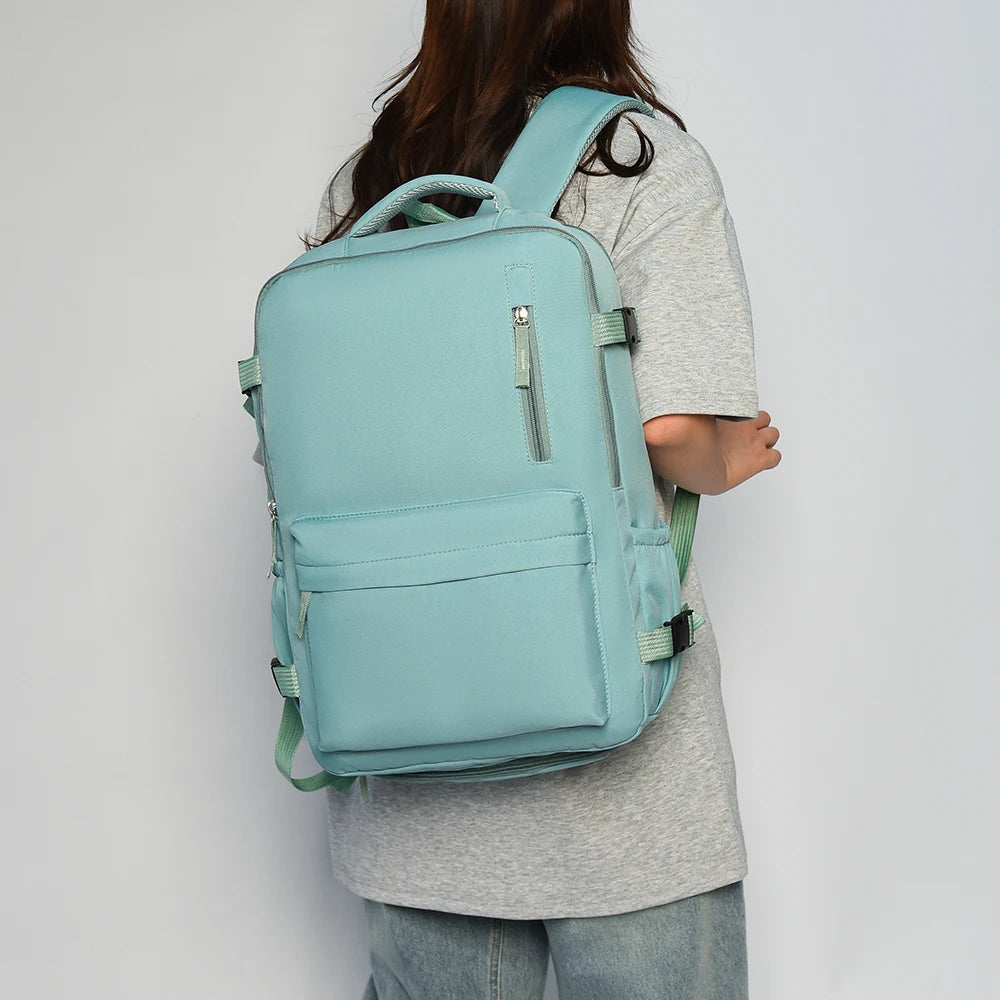 Juego de 2 piezas, 180 °     Mochila de Viaje con Apertura Completa y Bolsa de Aseo, Equipaje de Mano Ligero para Negocios, Escuela y Desplazamientos Diarios