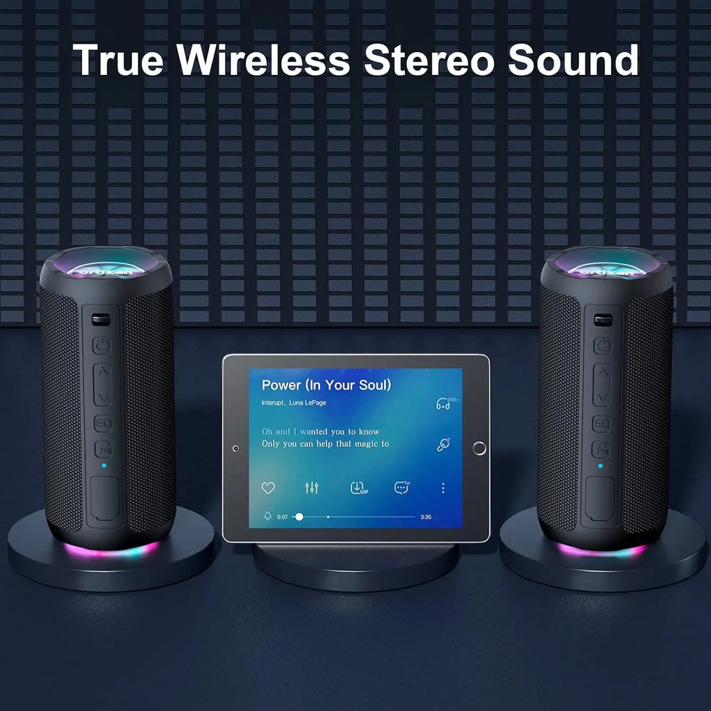 Ortizan X10P Altavoz Bluetooth Portátil LED IPX7