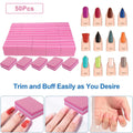 50 Uds Mini limas de uñas bloque pulidores de esponja de grano para uñas acrílicas bloque de pulido herramientas de manicura de salón DIY de doble cara