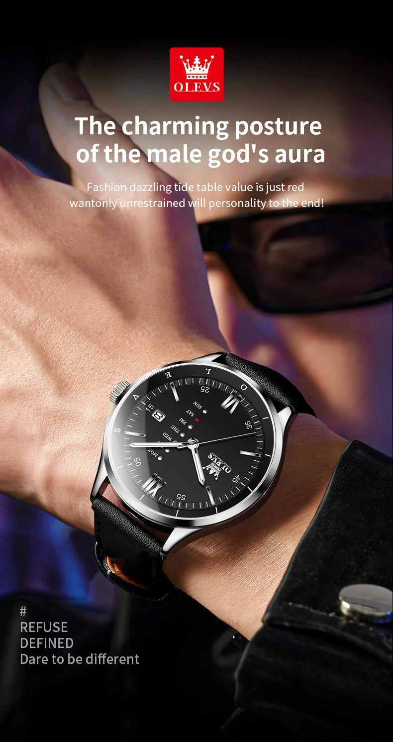Reloj de Cuarzo OLEVS 2931 para Hombre con Movimiento Japonés