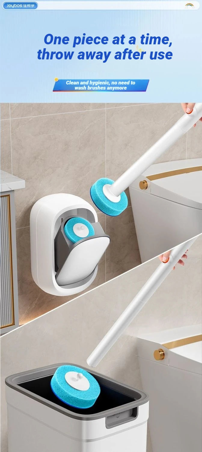 Cepillo de inodoro desechable JOYBOS con montaje en pared y mango de 43 cm