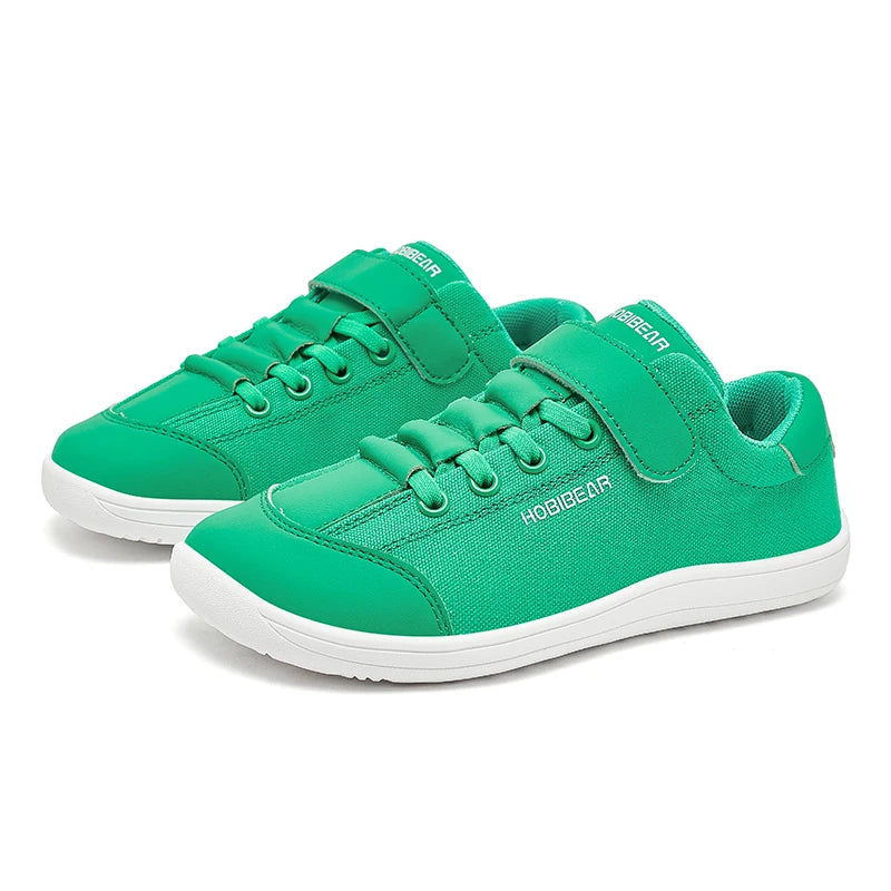 HOBIBEAR, zapatos descalzos para niños, punta ancha, zapatillas minimalistas para caminar con caída cero, zapatos casuales cómodos de cuero Artificial