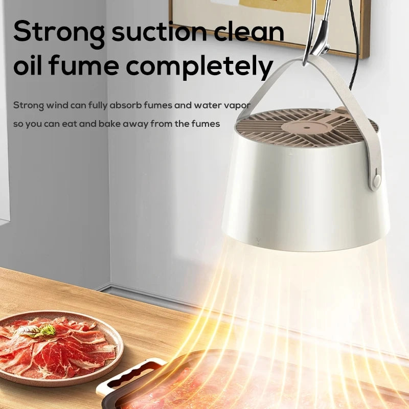 Ventilador de escape portátil, Extractor de campana pequeña para cocina, barbacoa, suministro USB, campana extractora de escritorio, Mini campana de cocina de succión, nuevo, 2024