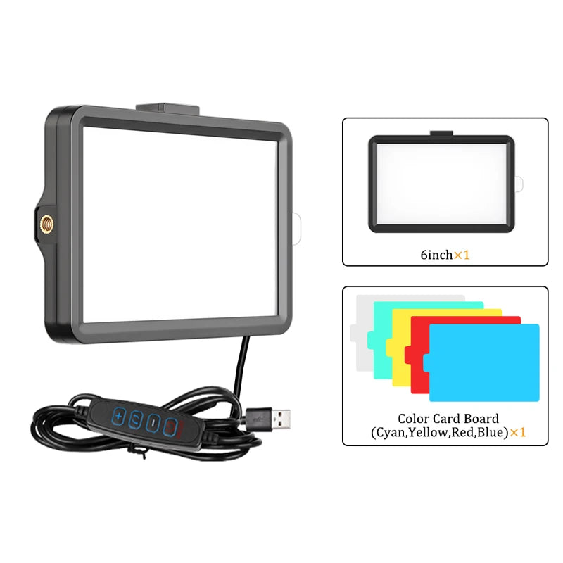 Luz LED Regulable para Video y Fotografía con Trípode 6/8"