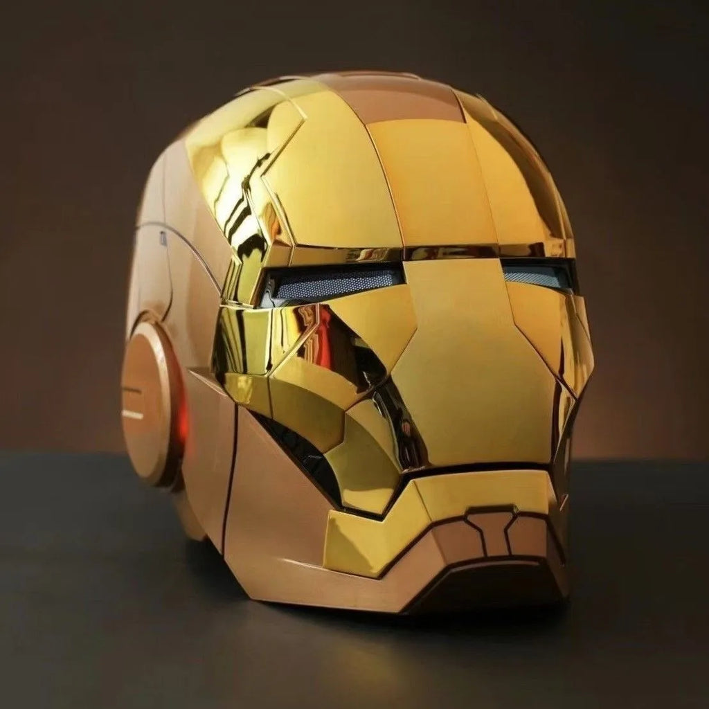 Casco de Iron Man de Marvel, Escala 1:1, MK50 MK5 MK17, con Control por Voz y Ojos Luminosos, Modelo Coleccionable para Adultos, Juguete de Navidad