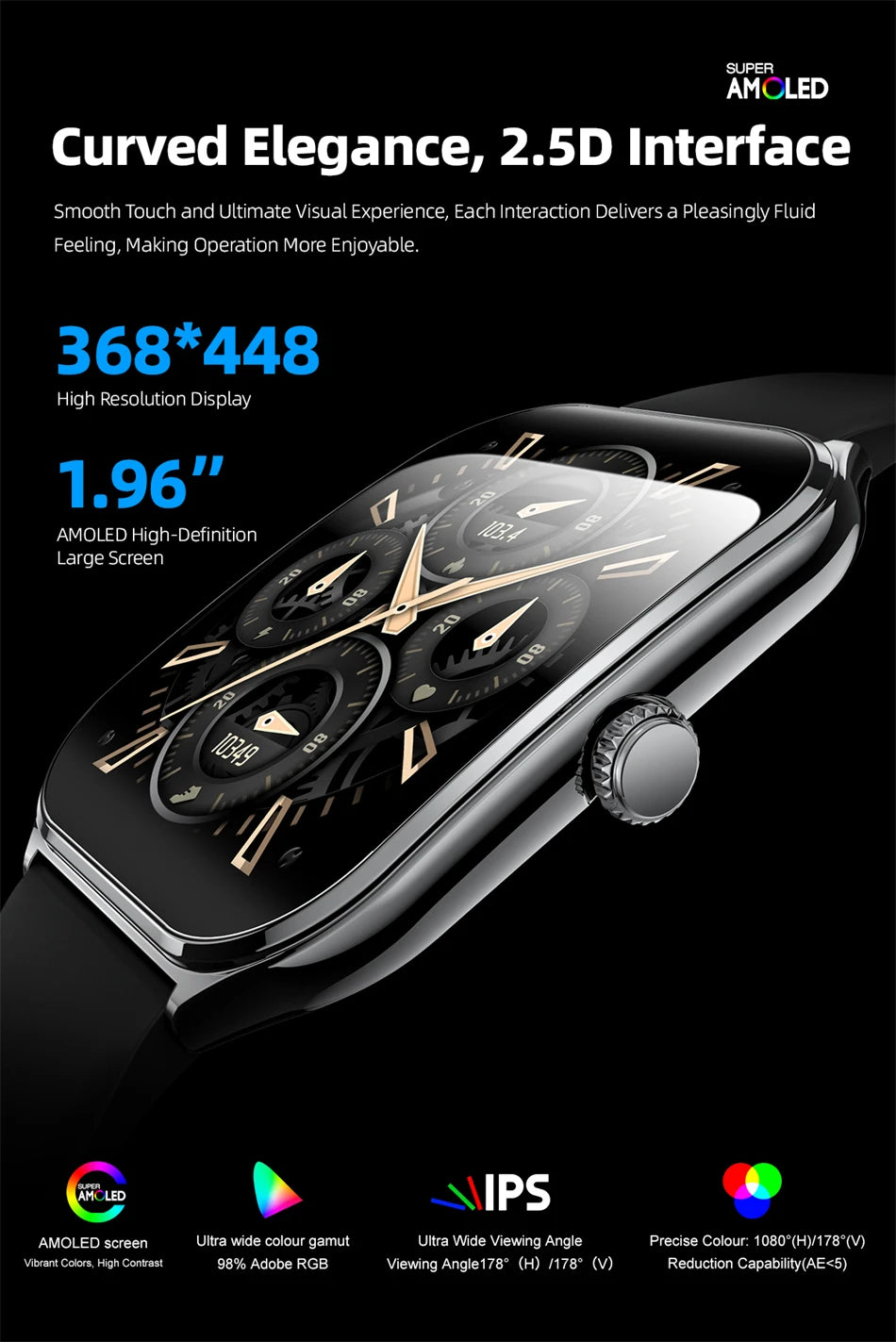 Reloj Inteligente Ultrafino AMOLED Deportivo 2026