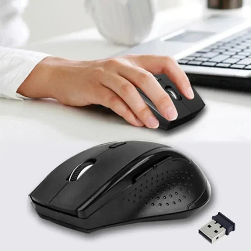 Ratón inalámbrico de 2,4 Ghz para ordenador, ratón para juegos de PC con receptor USB, accesorios para ordenador portátil