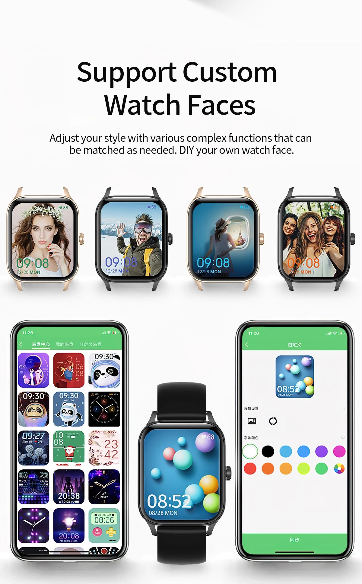 LIGE Reloj Inteligente Mujer HD 1.85 Bluetooth