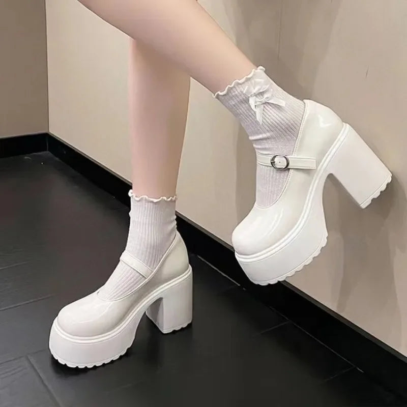 Zapatos Mary Jane de Tacón Alto para Mujer con Correa