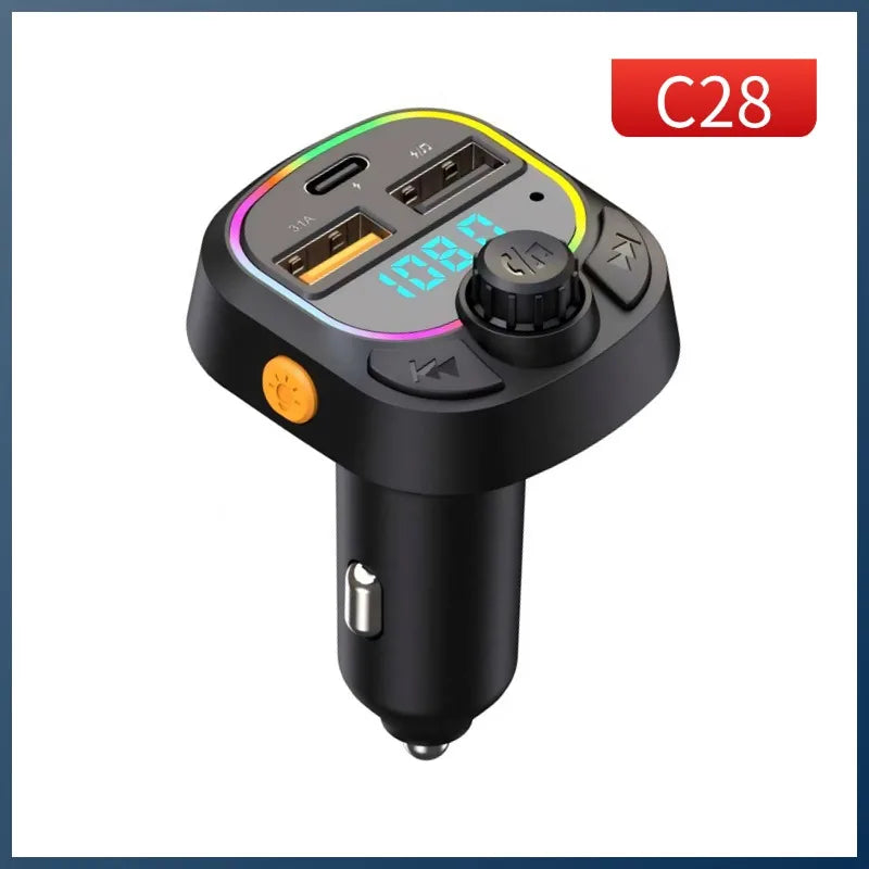 Transmisor FM Bluetooth para Auto Manos Libres con Cargador USB