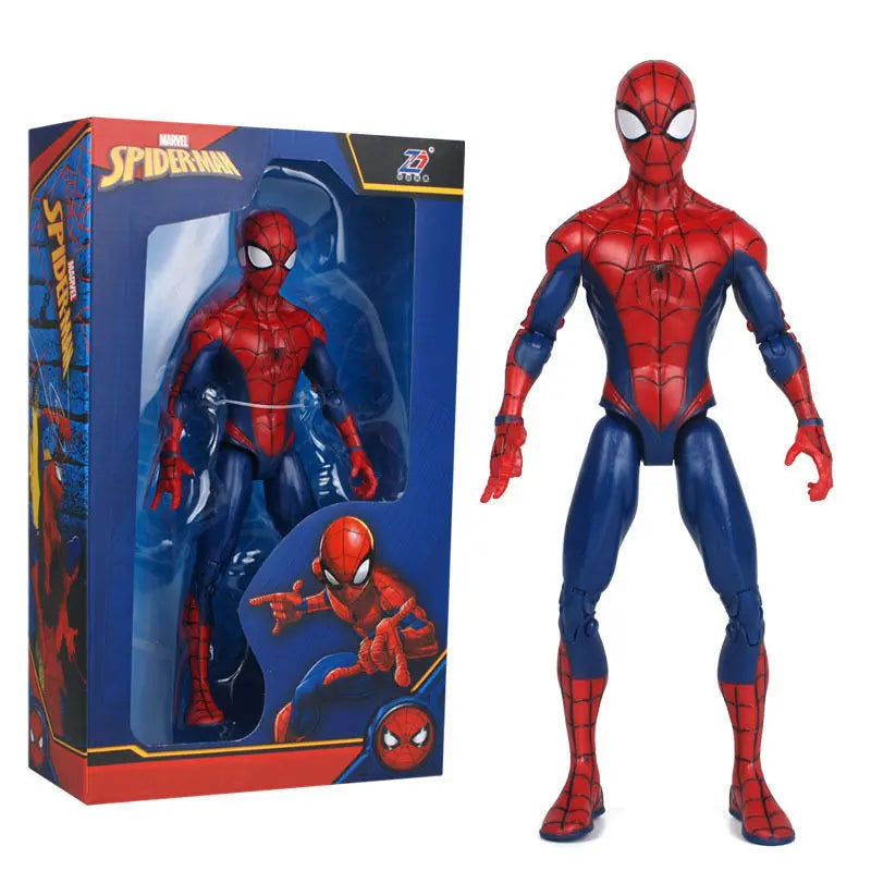 Juguete para niños de 18cm, leyenda de Marvel, vengadores, Iron Man, Spider Man, Capitán América, regalo de cumpleaños para niños, juguete, modelo de estatuilla móvil