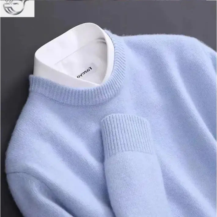 Suéter de Punto con Cuello Redondo para Hombre - Holgado, Otoño Invierno