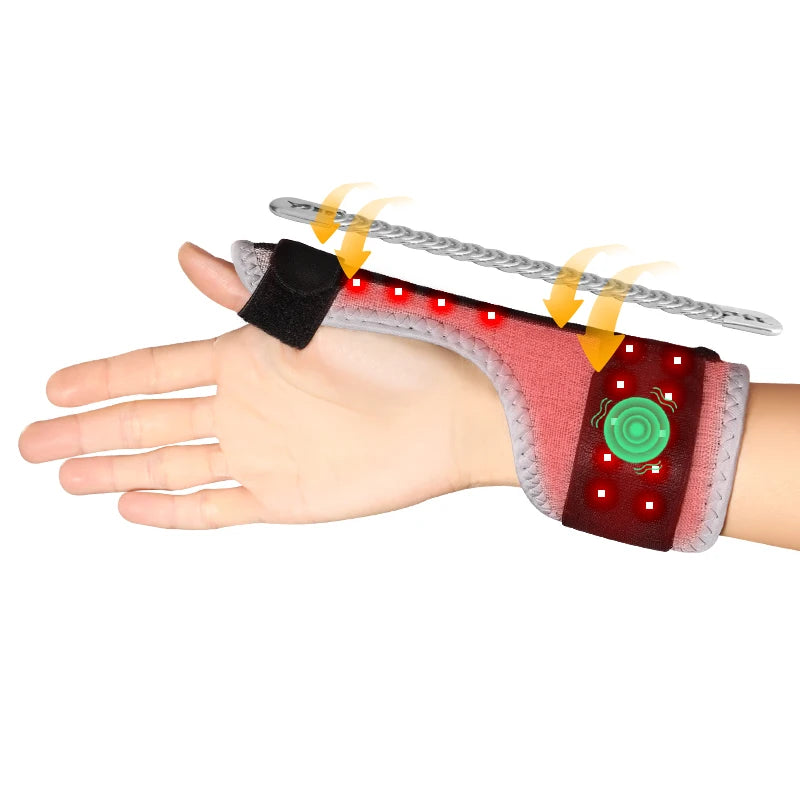Soporte de Muñeca Eléctrico con Calor, Masaje y Luz Roja - 3 Niveles