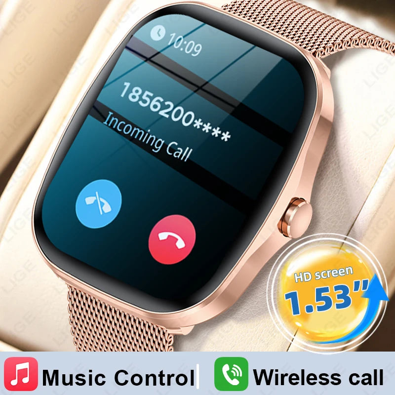 Reloj Inteligente LIGE para Mujer Bluetooth con Caja
