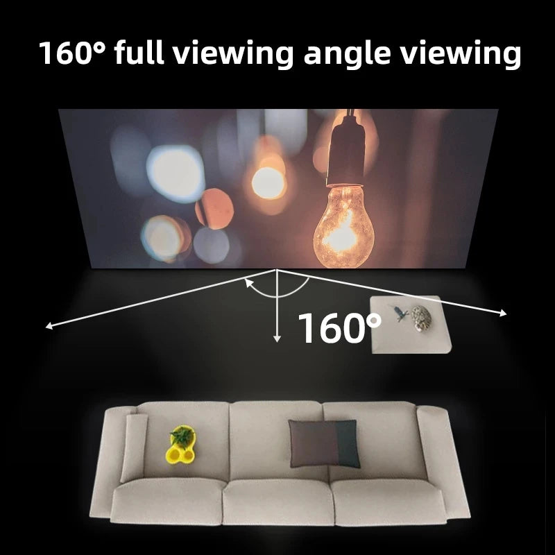 Pantalla de proyección anti-luz 16:9, tela HD reflectante de 60 a 133 pulgadas
