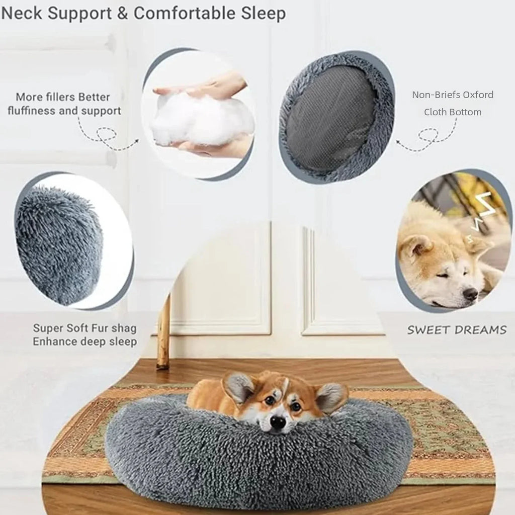Cama Redonda para Mascotas Super Suave | 6 Tamaños 40-90cm