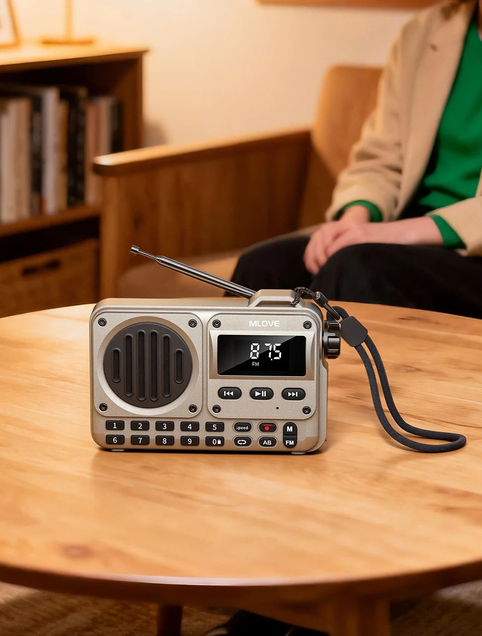 MLOVE BV800P Altavoz Bluetooth Radio FM MP3