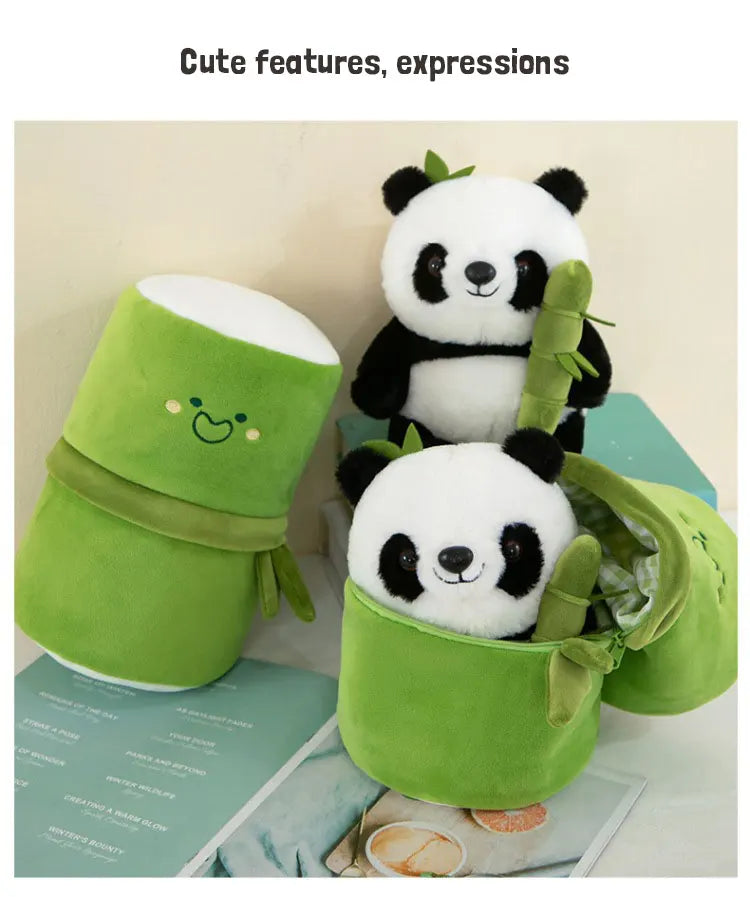Peluche Panda de Bambú 25-38cm - Muñeco Suave para Niños