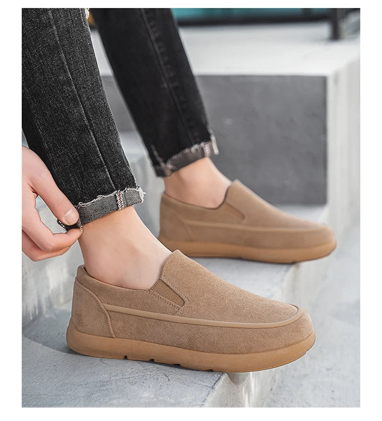 Zapatillas sin cordones para hombre, transpirables, modernas, versátiles, informales, mocasines, zapatos cómodos para conducir, mocasines ligeros