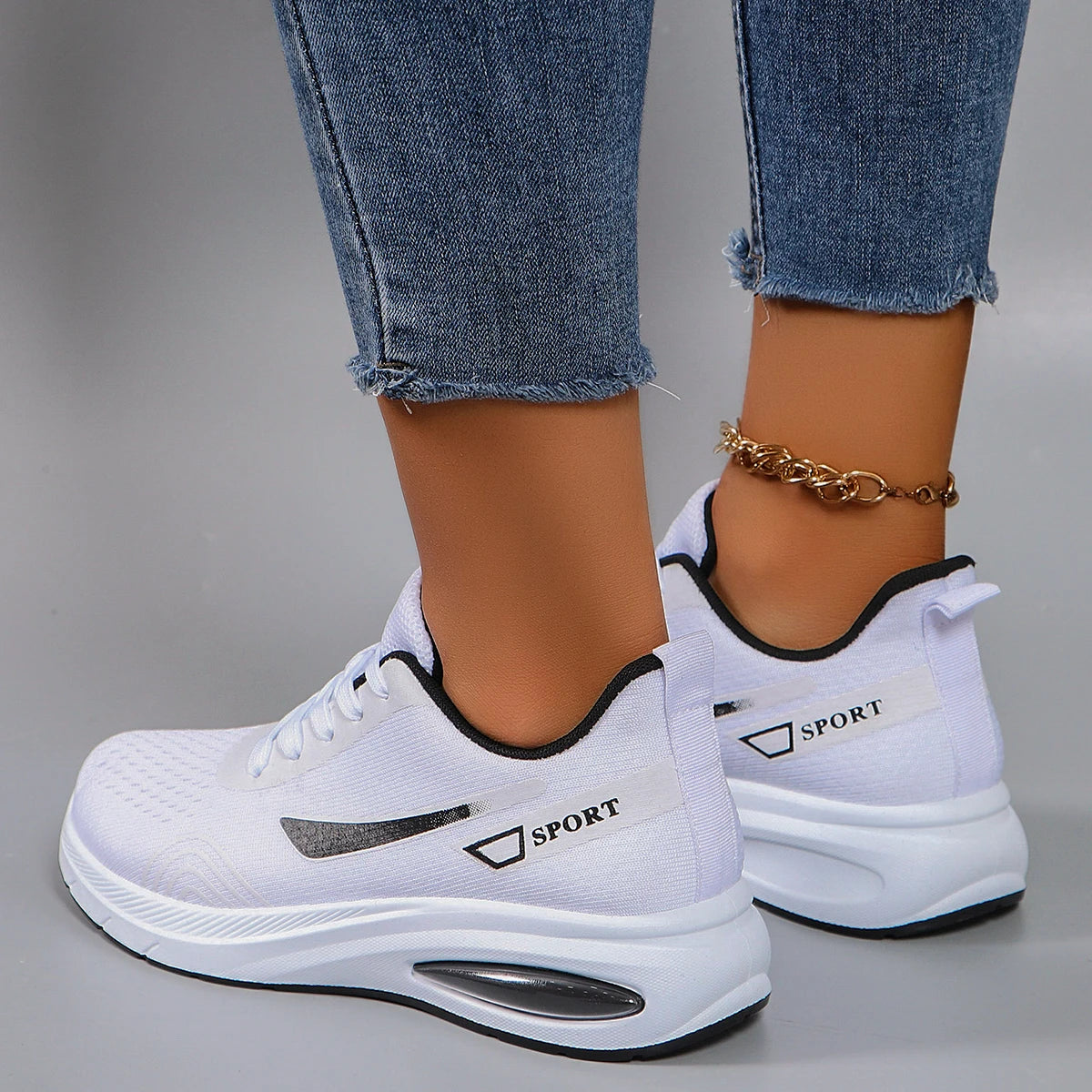 Nuevos zapatos deportivos de primavera para mujer, zapatos deportivos informales a la moda, transpirables, ligeros, antideslizantes, resistentes al desgaste, zapatos planos