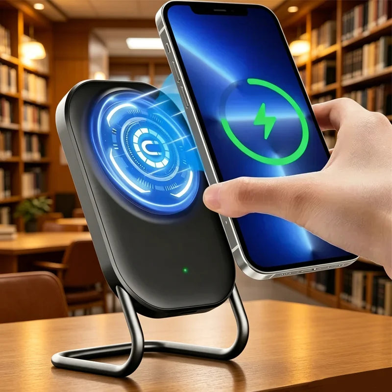 Cargador Inalámbrico Magnético de Escritorio, Soporte para Teléfono Celular, Estación de Carga Rápida para Magsafe iPhone 17 16 15 14 13 Pro Max