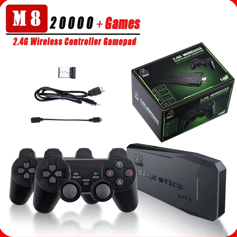 Consola retro M8 TV con mando inalámbrico 2.4G y 20000 juegos