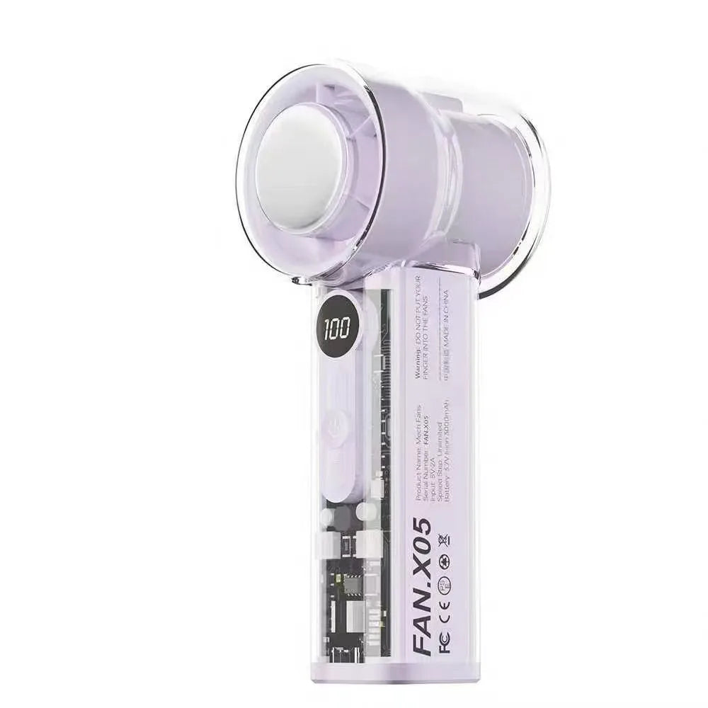 Ventilador de mano turbo de alta velocidad con carga USB
