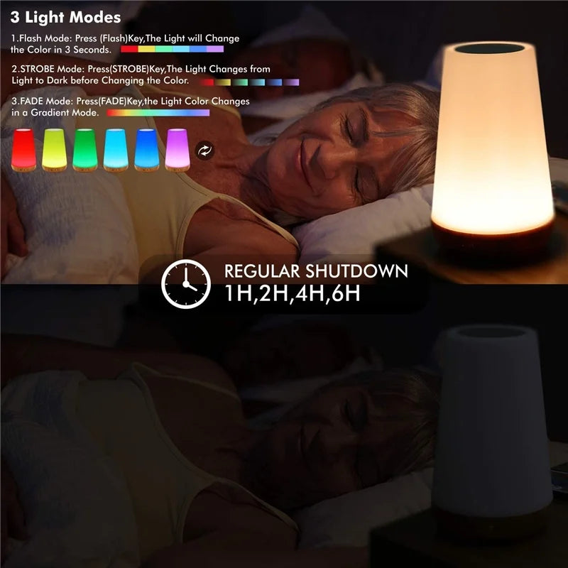 Lámpara de Mesa Táctil RGB de 13 Colores