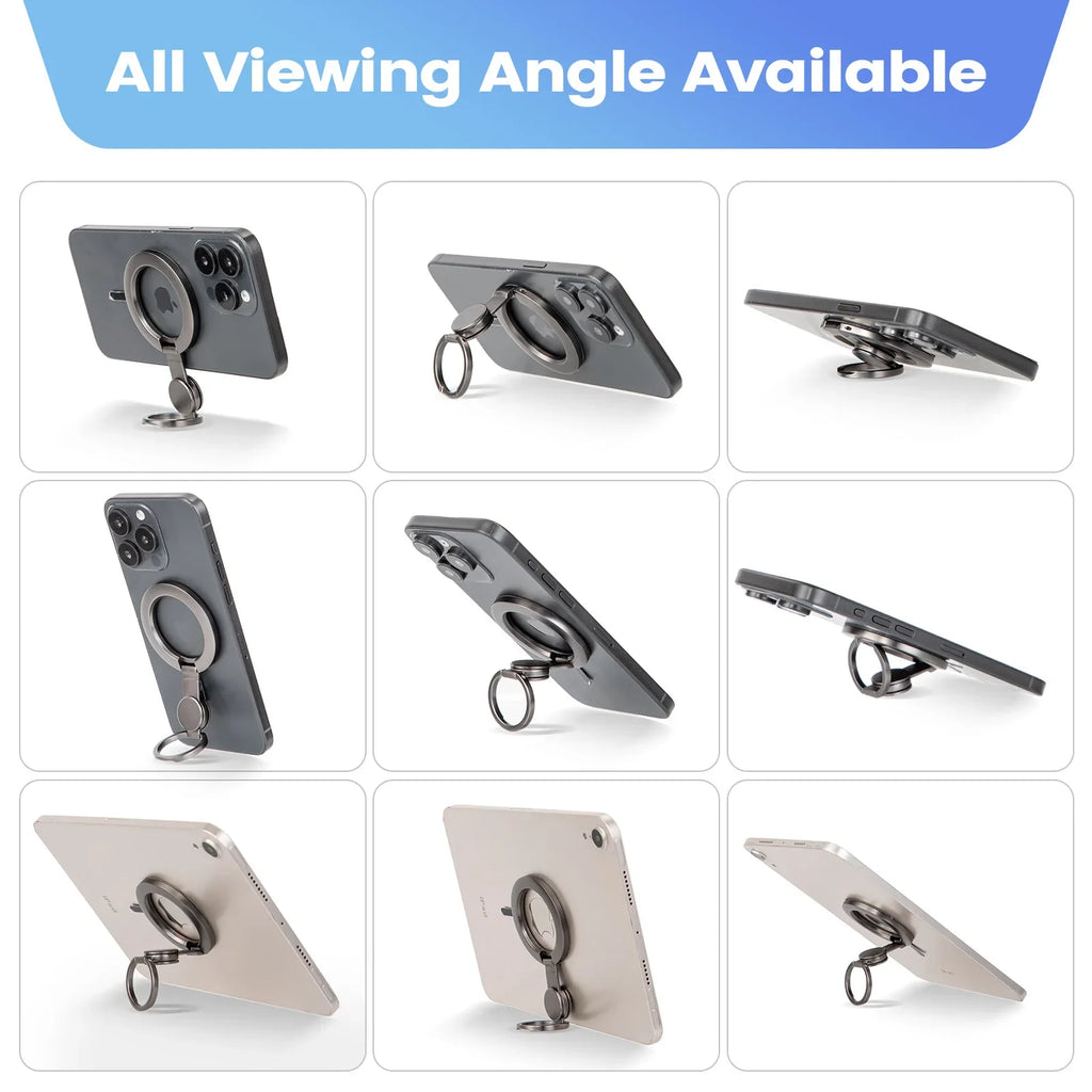Soporte Magnético para Teléfono, Anillos Magnéticos de Doble Cara para iPhone y Samsung, para Gimnasio, Hogar y Viajes, Accesorio de Fuerte Adhesión