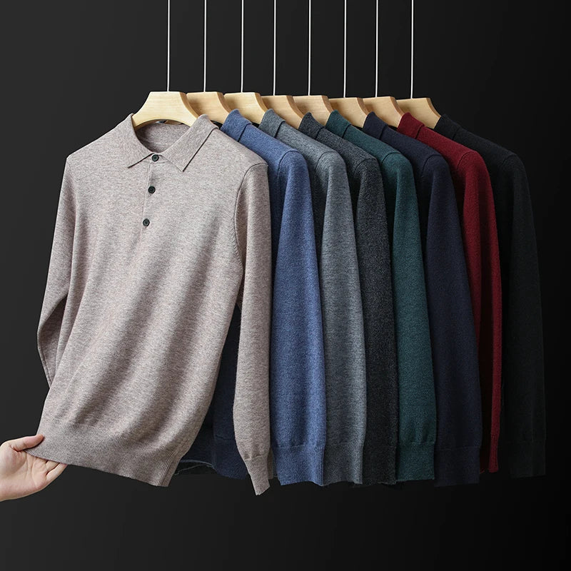 Suéter de Punto Antipilling para Hombre | Cuello Abotonado
