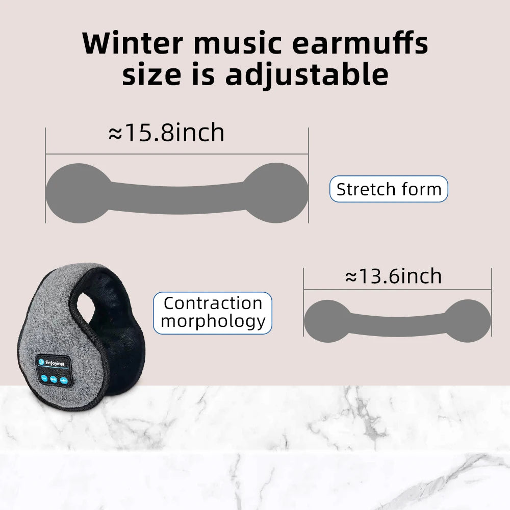 Orejeras Calentadoras con Auriculares Bluetooth Invierno