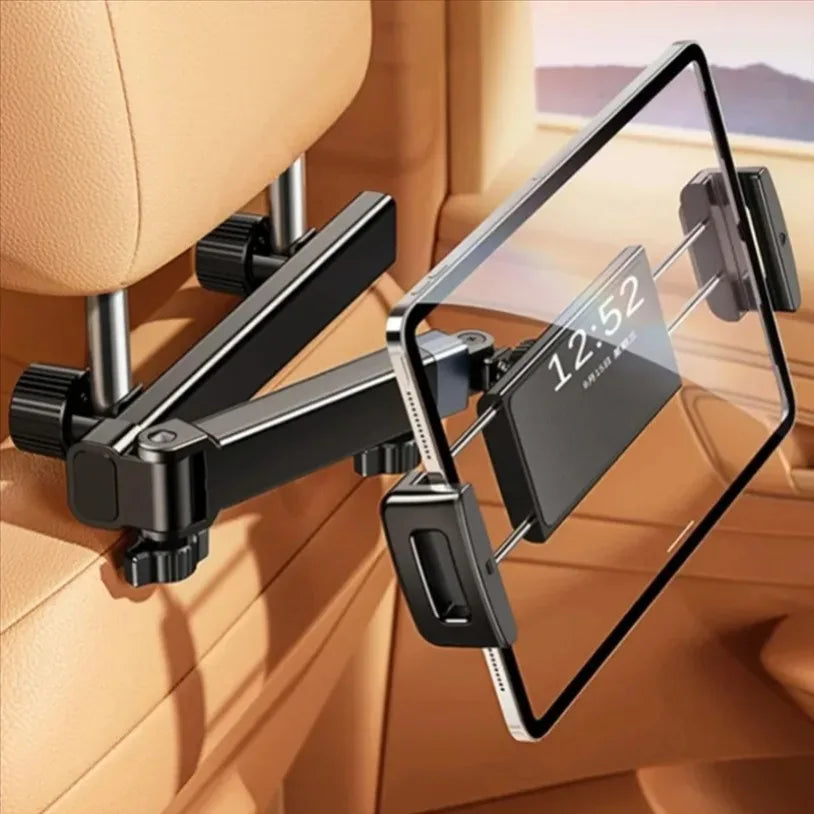 Soporte Giratorio de 360 Grados X49A para Reposacabezas de Coche, para Teléfonos/Tabletas de 6-12.9 Pulgadas, Soporte Telescópico Giratorio para Coche