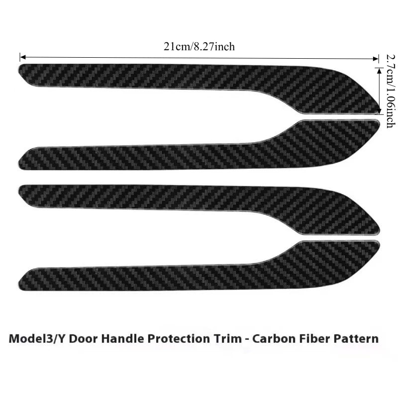 1 Juego de película protectora para manija de puerta Tesla modelo actualizado 3Y, película protectora transparente de TPU resistente a los arañazos