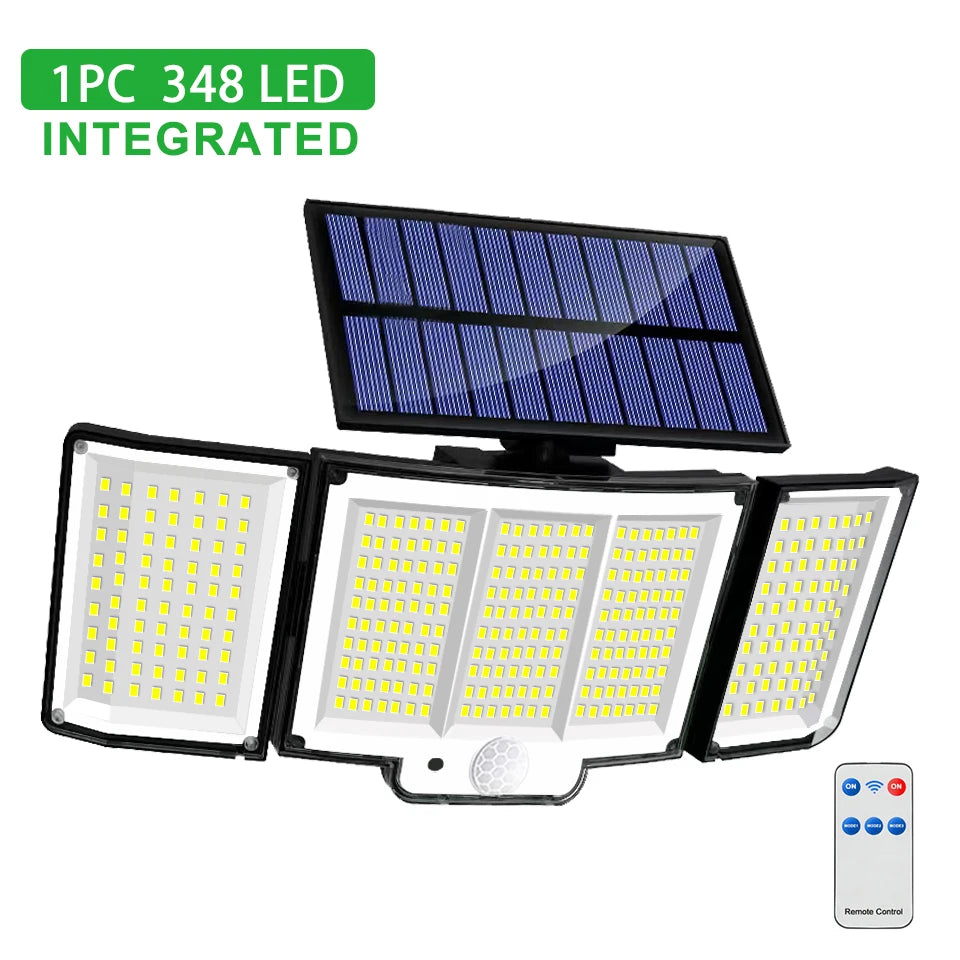 Luz Solar LED con Sensor de Movimiento 234/318/348 LEDs IP65