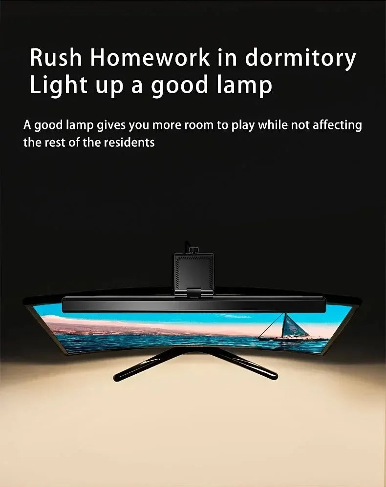 Barra de Luz LED para Monitor PC, Regulable 33cm/50cm, Alimentada por USB