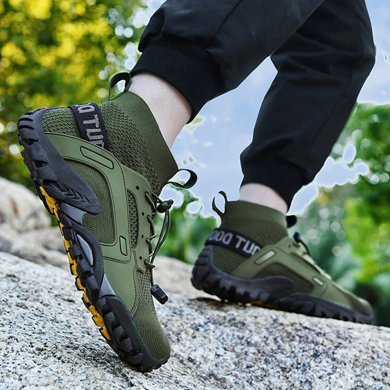Zapatos acuáticos para hombre 2023, zapatillas antideslizantes de secado rápido, zapatillas de montaña para senderismo, natación, zapatos acuáticos, zapatillas informales suaves para hombre, envío gratis