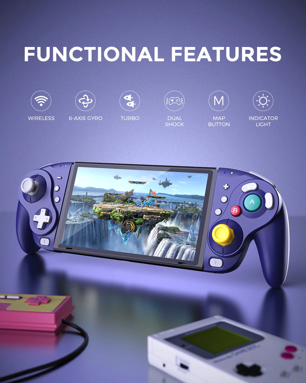 NYXI Wizard Joy-pad inalámbrico para Switch/Switch OLED/Switch Lite Gamepad Joysticks
